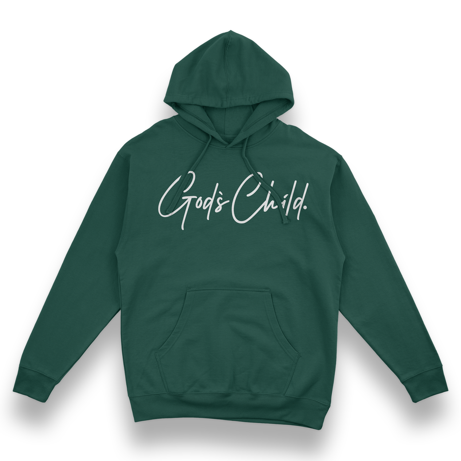 God`s Child "Big Signature" Fleece Pullover Hoodie (Forest Green)