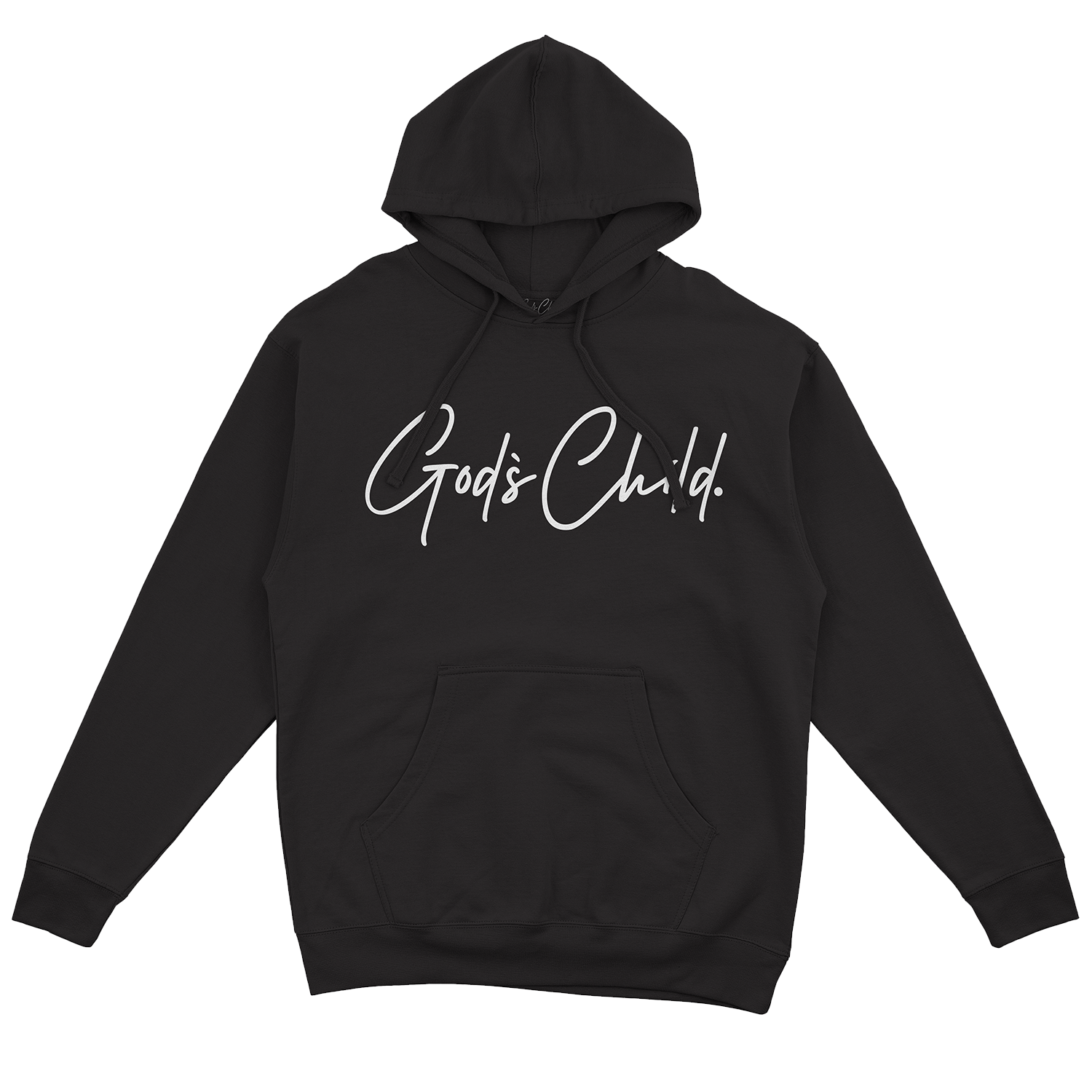 God`s Child "Big Signature" Fleece Pullover Hoodie (Black & White)