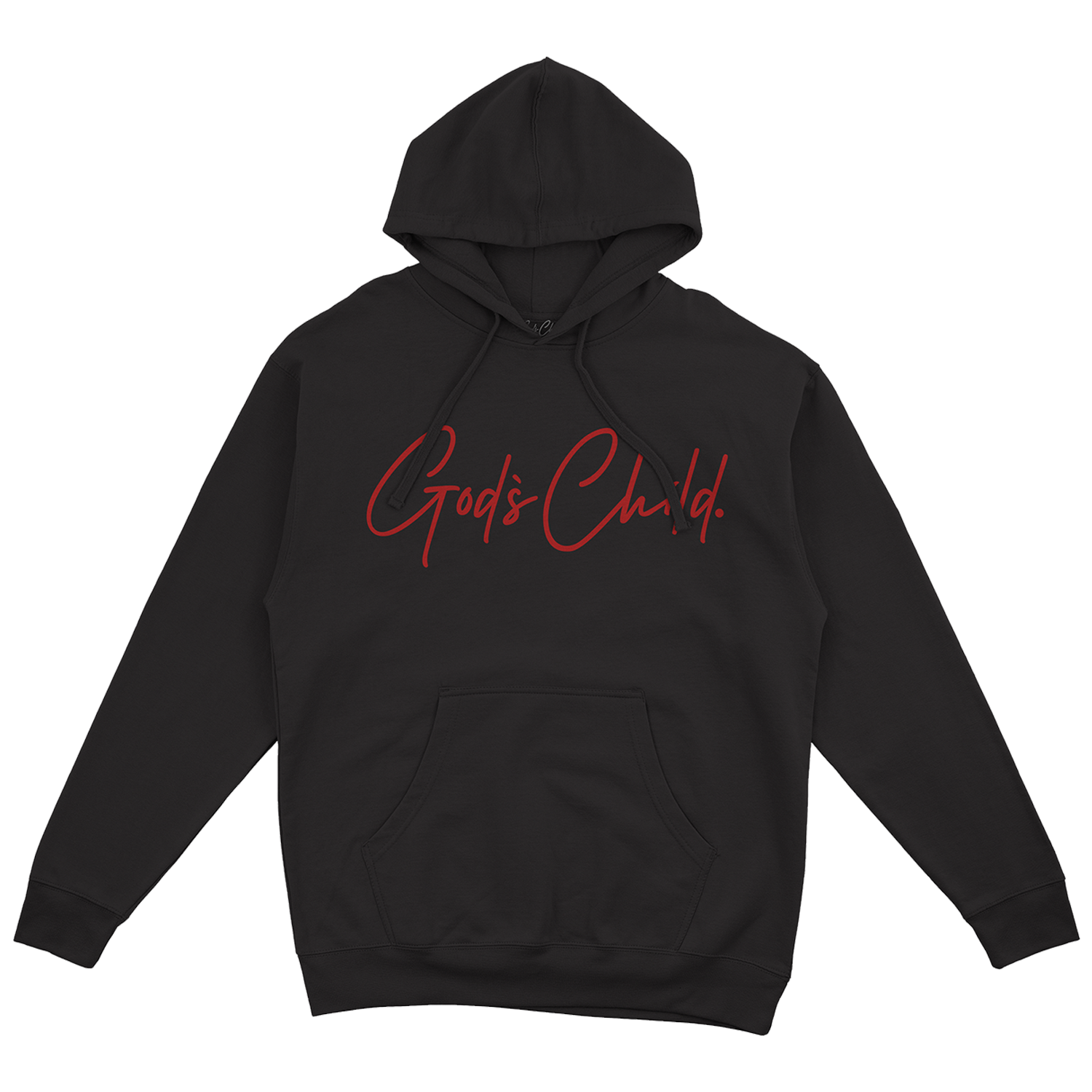 God`s Child "Big Signature" Fleece Pullover Hoodie (Black & Red)